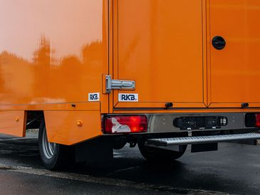 Kanalfahrzeug von RKB: Fetailansicht Heckportal