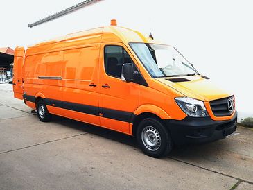 Inspektionsfahrzeug von RKB: Kanalfahrzeug auf einem Mercedes-Benz-Sprinter-Fahrgestell