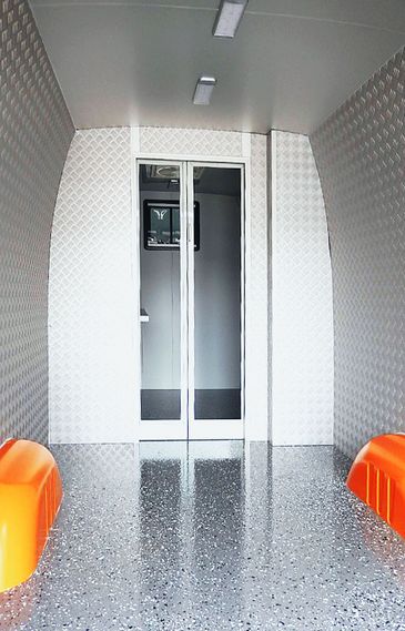 Inspektionsfahrzeug von RKB: Detailansicht Kabine